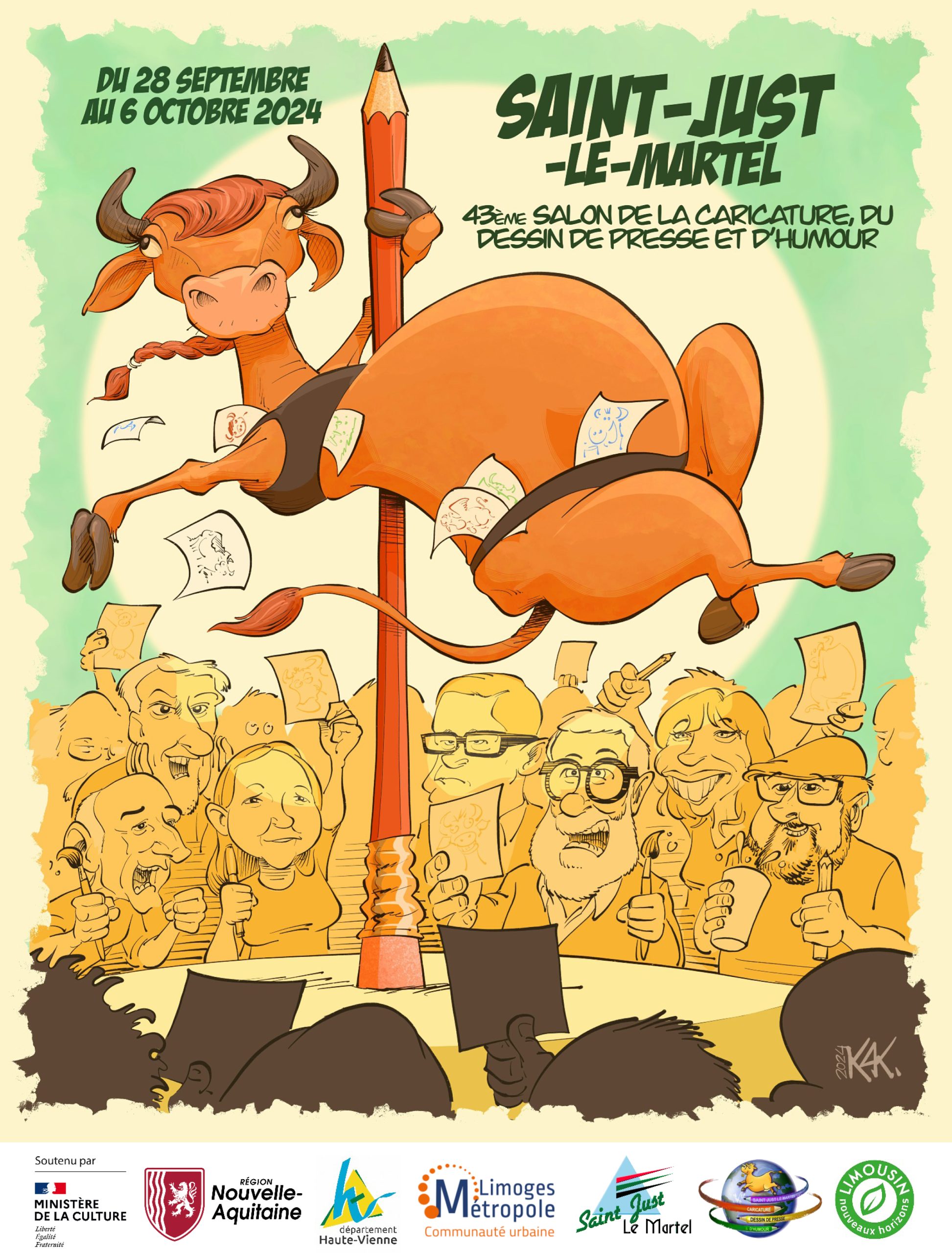 Affiche 43ème Salon International de la Caricature, du Dessin de Presse et d'Humour, dessin @Kak