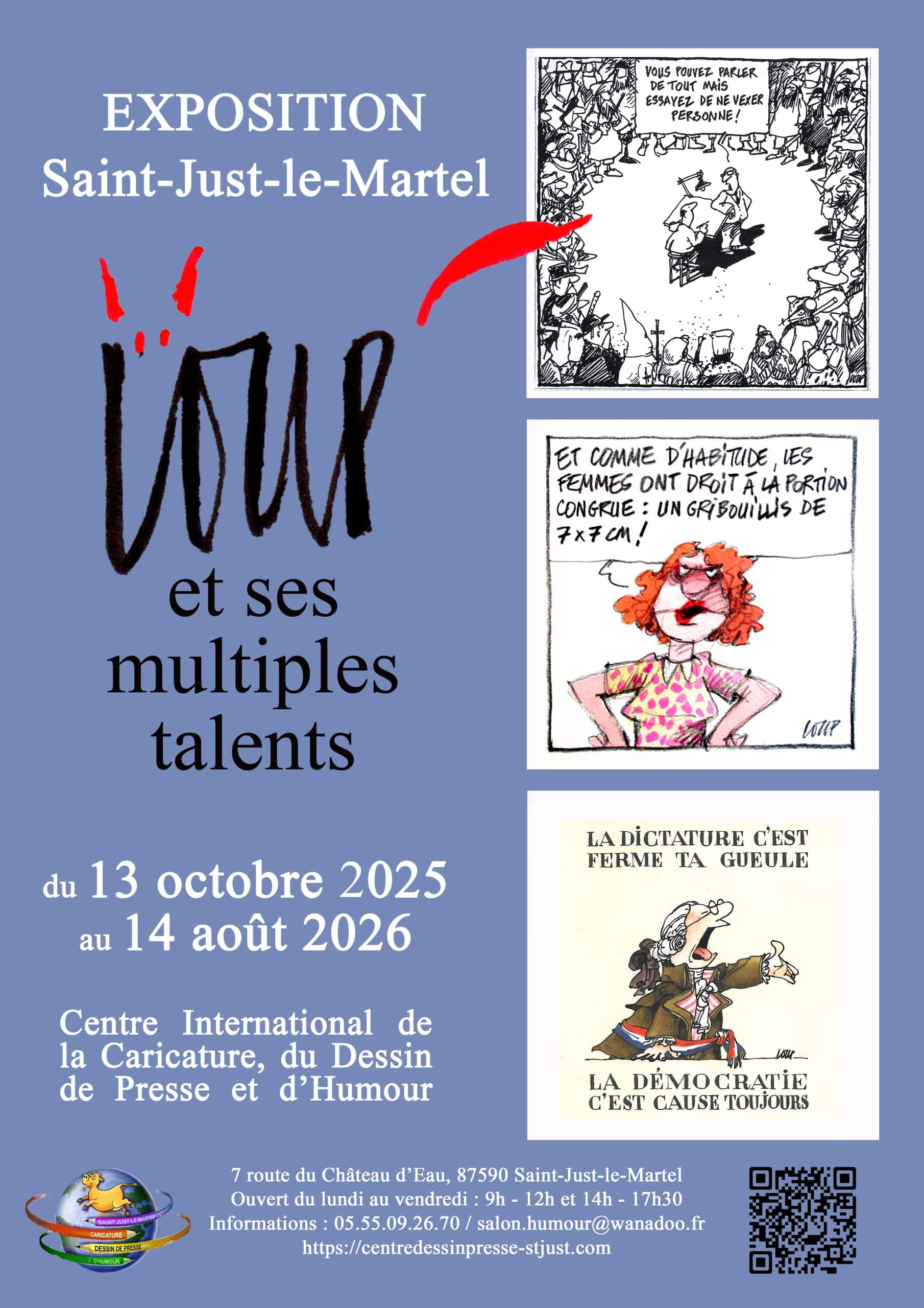 Affiche de l'exposition "Loup et ses multiples talents"